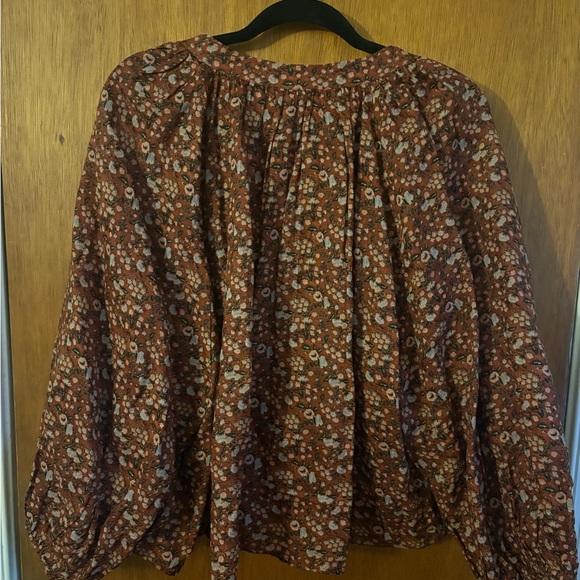 Tuckernuck Burgundy Floral Blouse - Picture 7 of 7
